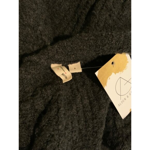 Moth Gray Thick Knit Open Knit Cardigan, Size Small - Picture 5 of 5